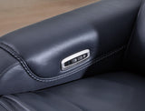 Signature Design by Ashley Mercomatic Contemporary Leather Match Wall Hugger Power Recliner with Adjustable Headrest and USB Ports, Blue Signature Design by Ashley