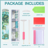 MEIYUDA Christmas Diamond Painting Kits for Adults, 5D Abstract Christmas Tree Diamond Art Kits for Beginners, DIY Gem Art Crystal Painting for Home Wall Decor and Present 12x16inch MEIYUDA