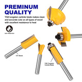 PLATINUMEDGE Router Bits Set, Tungsten Carbide Router Bits Set 1/4 Shank, Router Bit Kit for DIY, Woodworking Project, 35 Piece Set with Premium Aluminum Carry Storage Case PLATINUMEDGE