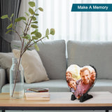 PATIKIL Sublimation Slate Blanks, 6 Pcs Heart Stone Sublimation Photo Frame Heat Press Sublimation Plaque for Making Memorial for a Friend, Dog, Personalized Gift, White, 6 x 6 PATIKIL