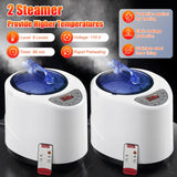 X-Vcak 2 Person Sauna, Extra Large Sauna Box, Portable Steam Sauna Tent with 2 Steamers, 2 Folding Chair, 71”x 49”x 36”, Black X-Vcak