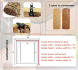 Outdoor Bamboo Roller Shades for Patio Roll Up Shade Waterproof Reed Roller Blinds Shade with Lift,Porch Privacy Translucent Roller Blinds,Waterproof Anti-UV Breathable Reed Curtains,Easy to Install Yhzeokm