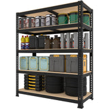 BuxWellBang 5 Tier Garage Storage Shelves - 36" W x 16" D x 72" H Heavy Duty Adjustable Shelving Unit, Metal Organizer Utility Rack for Basement, Pantry, Kitchen, Black BuxWellBang