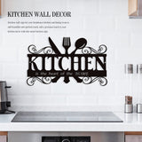 Metal Rustic Kitchen Decor Signs Decoraions For Wall, Country Farmhouse Decoration for Dining Room, 13.8 x 8.8 Inches (Black) BiaGift