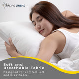 Pacific Linens White Percale Pillow Case - Soft Hotel Style Polly Cotton Blend, 200 Thread Count, Wrinkle Free Linen Pillow Cases, 12 Pack Set of Pillowcases Pacific Linens