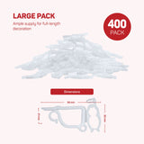 All-Purpose Holiday Light Clips [Set of 400] Christmas Light Clips, Outdoor Light Clips - Mount to Shingles & gutters - Works with Mini, C6, C7, C9, Rope, Icicle Lights - No Tools Required - USA Made SEWANTA