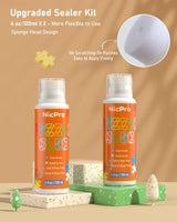 Nicpro 2 Pack Jigsaw Puzzle Glue, 8 oz / 240ml with Sponge Head, Preserves Finished Puzzles, Quick-Drying, Non-Toxic & Clear Water-Soluble Puzzle Glue Kit for 1000/3000/5000 Pieces Nicpro