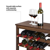 SONGMICS 42-Bottle Wine Rack Free Standing Floor, 7-Tier Display Wine Storage Shelves with Table Top, Bamboo Wobble-Free Bottle Holder for Kitchen Bar Dining Room Living Room, Walnut Color UKWR27WL SONGMICS