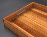 Serving Tray, Teak, Custom Serving Tray, Tray with Handles, Engraved, Tray, Breakfast in Bed, Breakfast Tray, Wood Tray, Coffee Table Tray, The Sinclair Company