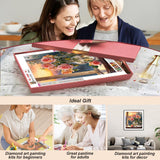 SJUTOUCI Diamond Painting Kits for Adults, Rose Flower Diamond Art Kits for Beginners, 5D DIY Full Drill Gem Craft Art for Home Decor Gift 11.8x11.8 inch SJUTOUCI