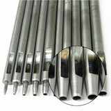 Steel Leather Punch Tool Kit, 10 Sizes (0.5-5.0mm) for Belt, Wallet, Bag, Crafting | Heavy-Duty Hole Puncher Set with Case, Professional Leatherworking Tools for DIY & Repair YankMooM