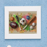 VNUIEHG Sports Equipment Paint by Numbers Kit Paint by Numbers DIY Acrylic Drawing Paintworks Artwork Adults Beginners 16x20 inch VNUIEHG