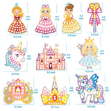 iGetooy 10 Sets DIY Mosaic Stickers for Kids, Princess & Unicorn Art Craft Kit with 720+ Stickers, Travel Toys for Kids, Birthday Gifts for Girls Boys 3-8 Year Olds iGetooy