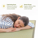 MIINA Japanese Traditional Tatami Mattress, Igusa (Rush Grass) Tatami Mat, Floor Mattress, Japanese Floor Mattress,Japanese Futon, 61"x78" (Queen, Natural) MIINA