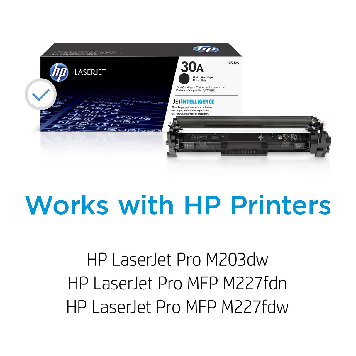 HP 30A Black Toner Cartridge | Works with HP LaserJet Pro M203 Series, HP LaserJet Pro MFP M227 Series | CF230A HP