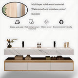 ZGNBSD Bathroom Vanity with Sink - Floating Bathroom Vanity | LED Smart Defogging Medicine Cabinet Included | Solid Wood Modern Bathroom Vanity | Wall Mounted (Double Sink,60") ZGNBSD