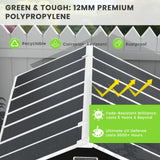 6x6 FT Plastic Shed, Resin Outdoor Storage Shed, Garden Tool Sheds Weatherproof for Store Patio Furniture, Garden Tools Bike Accessories, Beach Chairs and Lawn Mower, Black Anranni