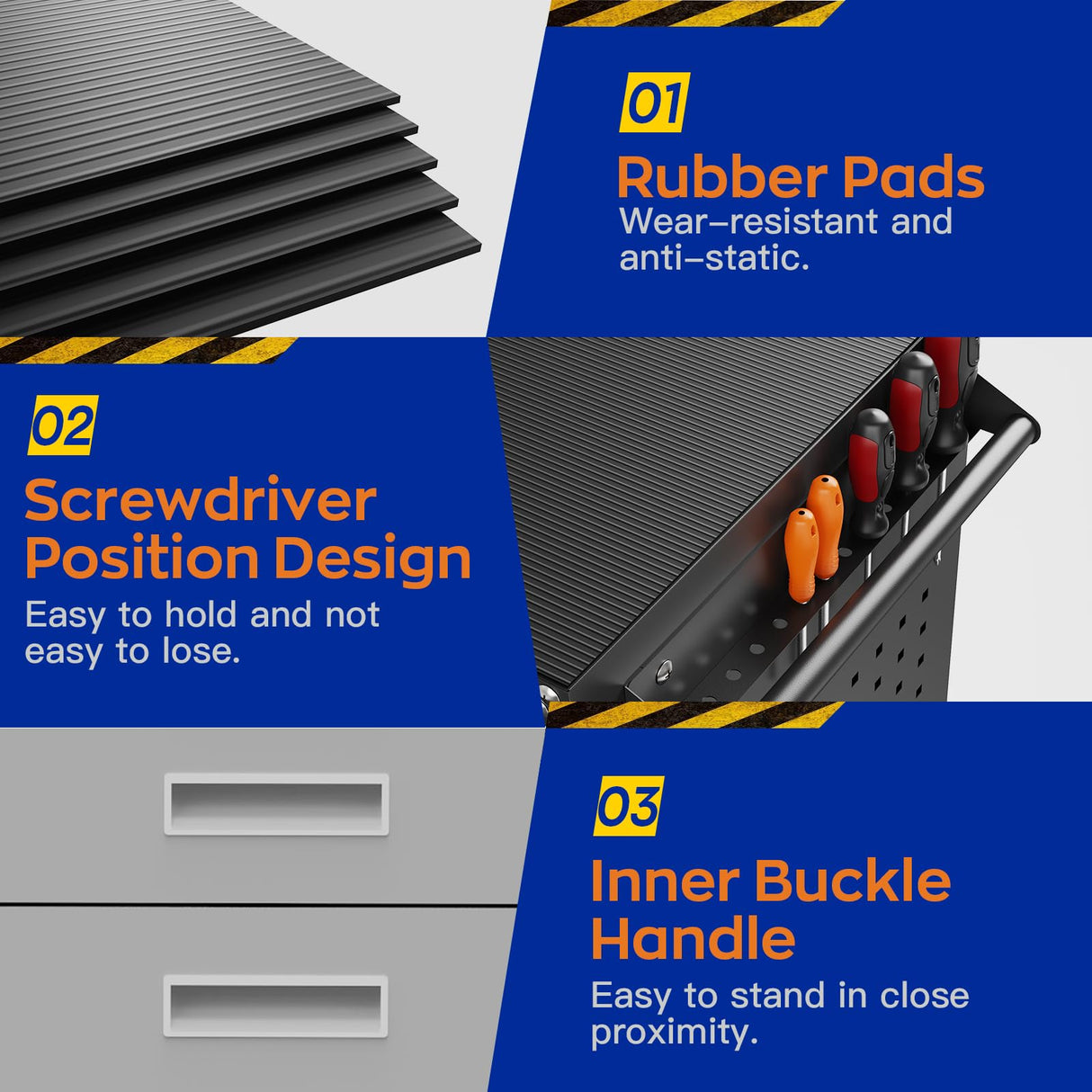 Eltean 55" W Rolling Workbench with 6 Drawers and Storage Cabinet,1000 LB Capacity Heavy Duty Work Bench with Pegboard and Adjustable Shelf,Garage Workbench with Wheels for Repair Shop/Workshop Eltean