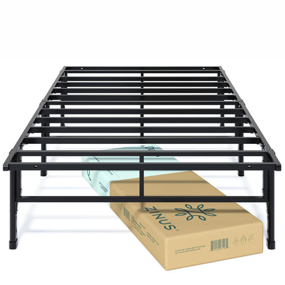 ZINUS SmartBase Compack Mattress Foundation, 14 Inch Metal Bed Frame, No Box Spring Needed, Sturdy Steel Slat Support, Twin