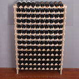 fdjamy Wine Rack Cabinet Freestanding for Floor Wooden Stackable Storage Modular countertop Wood Wine Holder (120bottle) fdjamy