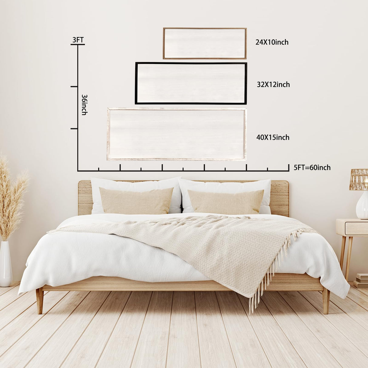 Sweet Dreams Wall Decor Above Bed 40''×15'' Master Bedroom Large Sweet Dreams Sign Farmhouse Wall Decor Guest Room Wood Rustic Framed Over Bed Wall Art Hanging Decoration (White) Surfapans