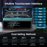 Gun Safe for Handgun Pistol Case - Biometric Quick Access Pistol Safe with Wireless Charging for Watch & Phone, 3-in-1 Fingerprint Keypad Key Lock Gun Box for Home Nightstand Bedside GODELAIF