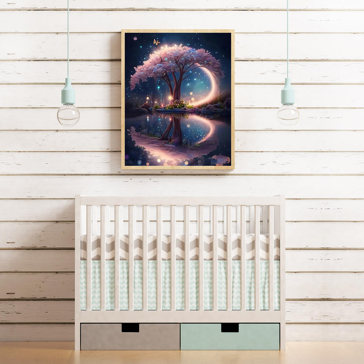 KINPLUB 5D Diamond Painting Kits for Adults, Tree Diamond Art Kits for Beginners, DIY Full Round Drill Paint with Diamond Pictures Gem Art, Home Wall Decor 12 x 16 Inch KINPLUB