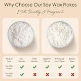 CHILLFLAME Soy Wax Flakes, Natural Candle Wax, Organic Soy Wax for Candle Making from Farm, No Harmless, Additives, and Pure (5 lb) CHILLFLAME