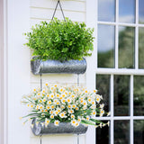 ArtBloom 8 Bundles Outdoor Artificial Boxwood UV Resistant Fake Stems Plants, Faux Plastic Greenery for Indoor Outside Hanging Plants Garden Porch Window Box Home Wedding Farmhouse Décor ArtBloom