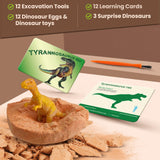 Zippytots Dino Eggs Excavation Dig Kit-12 Unique Dinosaur Eggs with Educational Learning Cards -Easter Eggs STEM Science Activities - Educational Toy Gift for Kids Boys Girls Age 3+ Zippytots