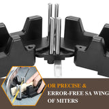 moonoom 2-in-1 Mitre Measuring Cutting Tool, Miter Saw Protractor Tool, Precise Mitre Angles Cutting Tool, Measuring Template Instrument Home Supplies moonoom