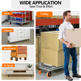 4 inch Stem Caster Wheels 2000lbs, Threaded Stem Casters Set of 4 Heavy Duty,3/8"-16 x 1"(Stem Diameter 3/8", Stem Length 1"), Safety Dual Locking Caster, Industrial Castor Wheels for Cart,Furniture TAYLOON