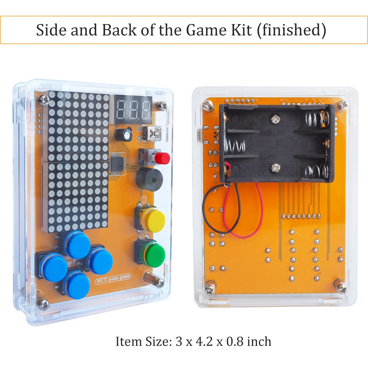 DIY Solder Project Game Kit with 5 Retro Classic Games for Electronic Soldering Practice and Learning, Comfortable Acrylic Case and Handheld Size, Ideal Gift for Family and Friends by VOGURTIME VOGURTIME