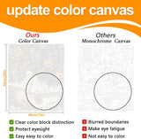 Axquilon Halloween Paint by Numbers Kit for Adults Beginner-Ghost Cat Adult Paint by Number Kits on Canvas, Halloween Easy Adults' Paint-by-Number Oil Painting Craft Supplies 16x20in Axquilon