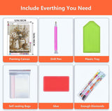 Rustic Flowers Diamond Art Kits for Adults - Daisy Diamond Painting Kits for Adults Beginner, DIY 5D Full Drill Gem Art for Home Wall Decor 12x16 inch Axquilon