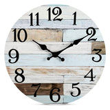 KECYET Coastal Wall Clock 14 Inch Silent Non-Ticking Wall Clock Battery Operated Decorative for Kitchen, Bathroom, Living Room KECYET