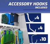 SafeRacks Overhead Garage Storage Rack, Heavy Duty Racks for Garage w/ 600 lb Capacity, Easy Garage Storage Adjustable Storage Rack Ceiling Mount Storage for Garage 4x8 White, 24"-45" (2 Pack) SafeRacks