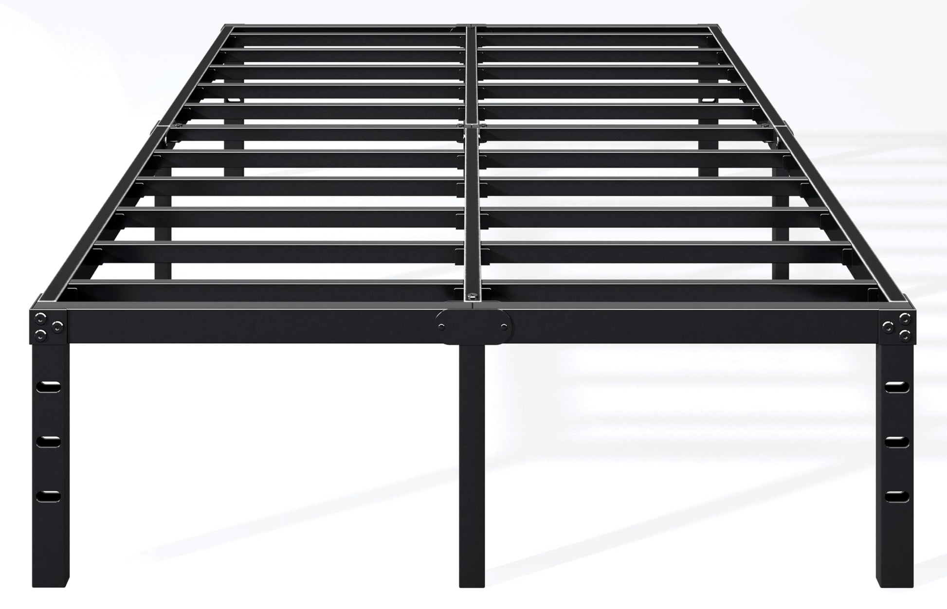 Hafenpo 14 Inch King Bed Frame - Sturdy Metal Platform with Under-Bed Storage and No Box Spring Needed - WoodArtSupply