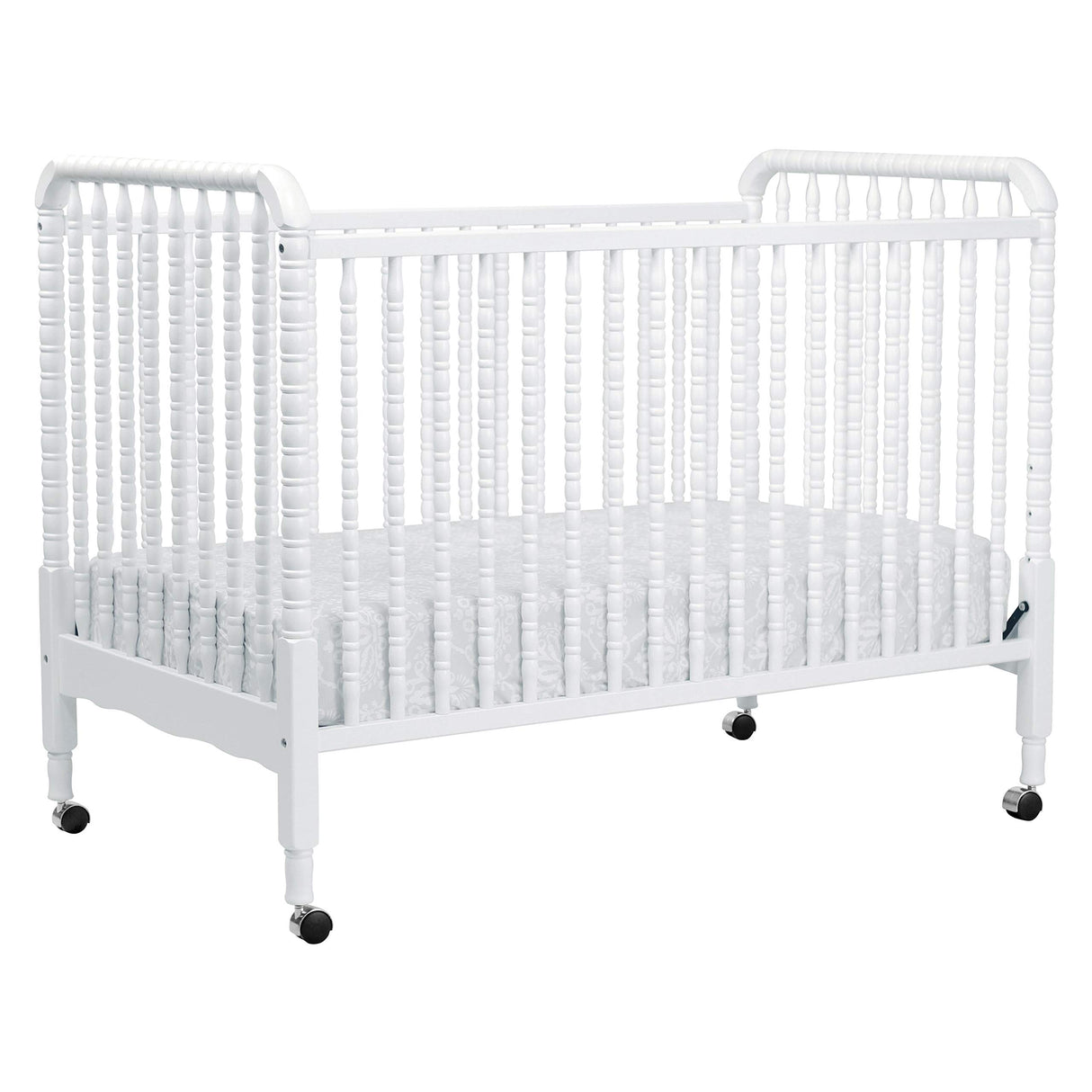 DaVinci Jenny Lind 3-in-1 Convertible Crib in White, Removable Wheels, Greenguard Gold (Mattress Not Included) DaVinci