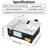 DEWIN Mini Table Saw for Crafts S3 Portable Precision Table Saw,96W mini Desktop Electric Saw 7 Speed Adjustable,DIY Model Crafts Cutting Tool for Wood Plastic Acrylic Cutting DEWIN