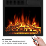 R.W.FLAME Fireplace TV Stand for 50 Inch TV, Modern Entertainment Center with 20" Electric Fireplace, TV Console with Open Shelves for Living Room and Bedroom, 48 Inch, Walnut R.W.FLAME