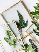 AceList Set of 3 Glass Photo Frame Collection Simple Metal Geometric Picture Frame with Glass Cover Includes 4 x 4, 4 x 6, 5 x 7 AceList