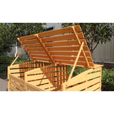 Hanover Outdoor Storage Shed, 4.9 ft. x 4 ft., Wooden Outdoor Shed for Trash and Recyclables with Locking Latch and Waterproof Roof, Durable Trash Sheds for Backyard, Patio, or Lawn Hanover