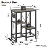 Becuddler 10 Gallon Fish Tank Stand with Charging Station, 20 x10 Metal Aquarium Stand with 3-Tiers Adjustable Storage Shelves, 6-Legs Reptile Terrarium Stand, 264 LBs Becuddler