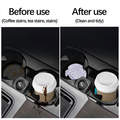 Sublimation Blanks Car Coasters,12 Pcs Sublimation Coasters Blanks Absorbent Car Coasters Blank Cup Mat for Women & Men Car Decorations Interior Aesthetic