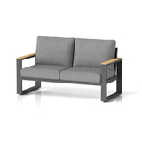 RoyalCraft Aluminum Outdoor Loveseat, All-Weather Metal Patio Furniture Sofa, Patio Sofa Chair for Porch Backyard Garden, Grey RoyalCraft