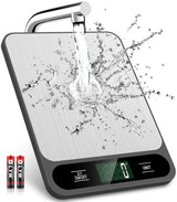 Mik-Nana Food Scale, 10kg/22lb Digital Kitchen Scale Weight Grams and Ounces for Baking Cooking Coffee Package Postage, 6 Units with Tare Function, LCD Display, Easy Clean Stainless Steel Mik-Nana
