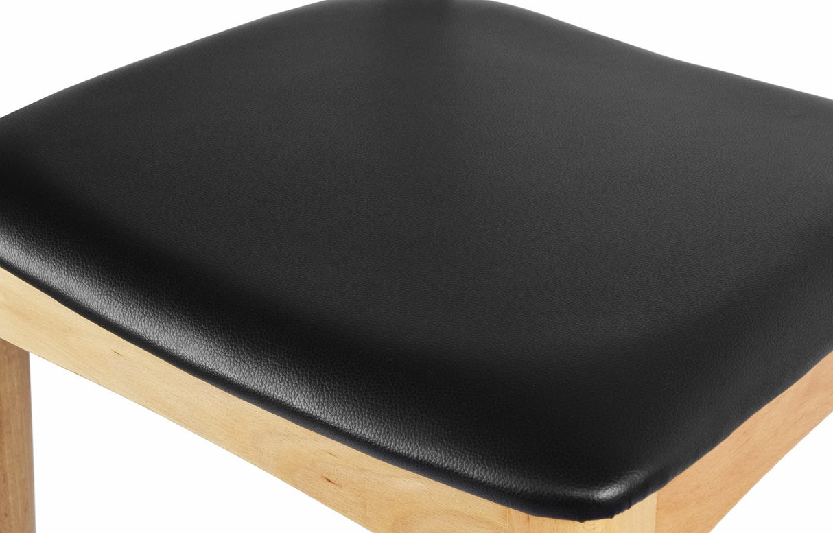 2xhome Set of 2 Contemporary Farmhouse Real Solid Wood Cushion Seat Dining Chairs Elbow Side Chair (Natural) 2xhome