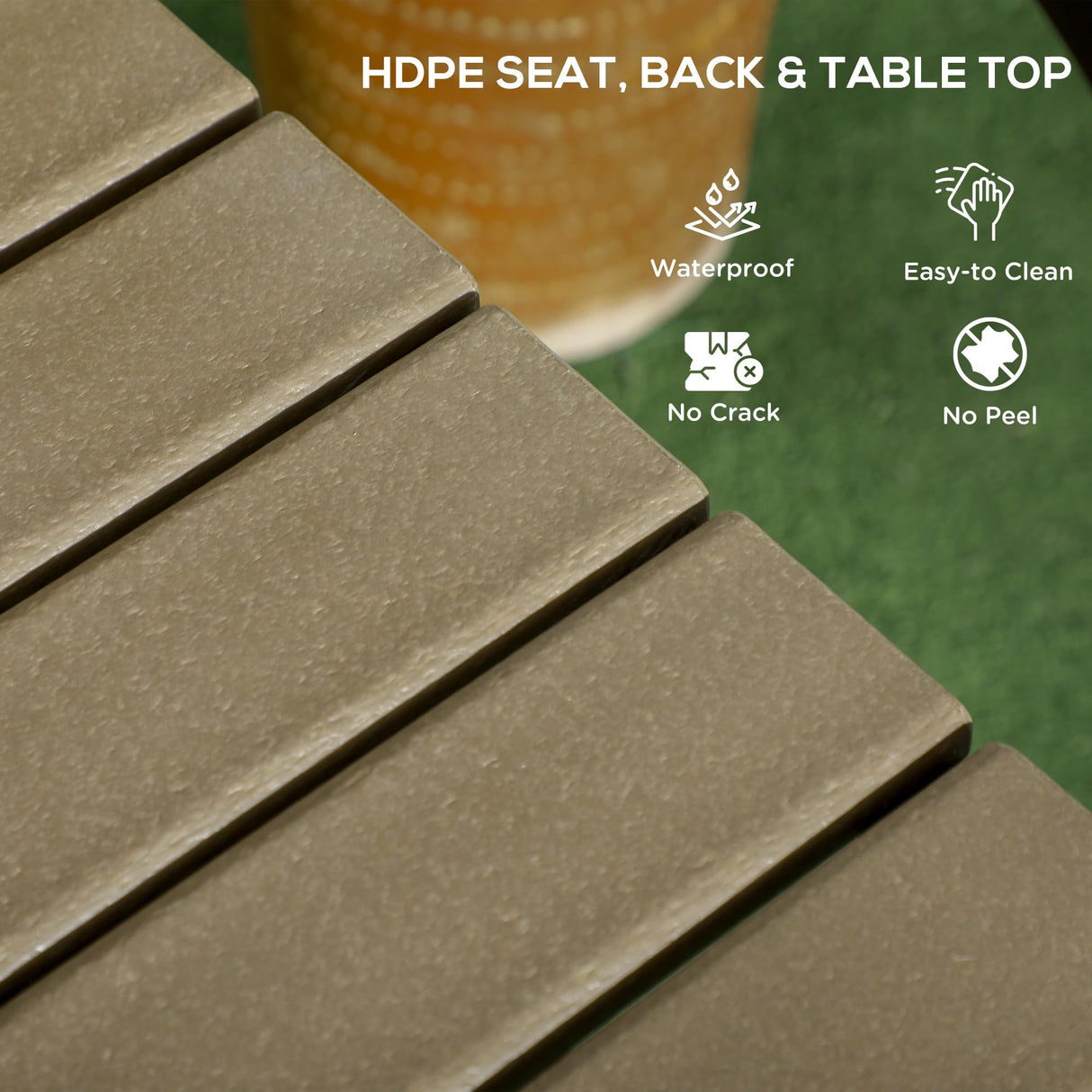 Outsunny 3 Piece Patio Bar Set, Outdoor High Top Table and Chairs Set with Umbrella Hole, Aluminum Frame Bistro Set for Lawn, Garden, Balcony Outsunny