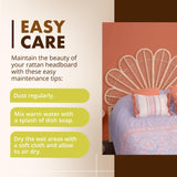 KOUBOO Petal Rattan Twin Headboard, Bedroom, Bedroom Furniture, Headboard, Twin Size, Tropical Decor, Bohemian Decor, Natural Kouboo